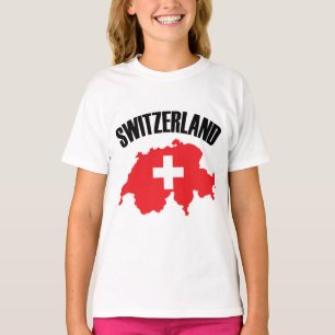 Schweiz-Kartenflagge T-Shirt