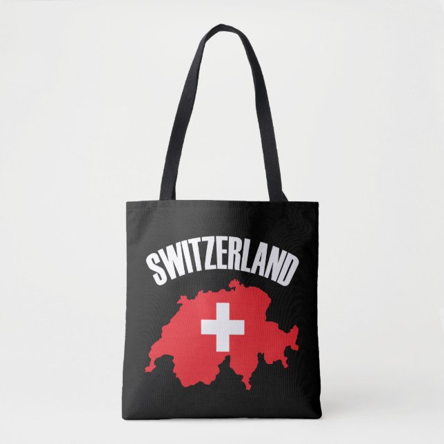 Schweiz-Kartenflagge Tasche (Vorderseite)
