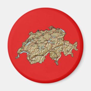Schweiz-Kartenmagnet Magnet