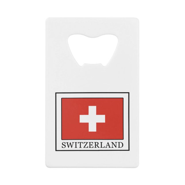 Schweiz Kreditkarten Flaschenöffner (Vorderseite)