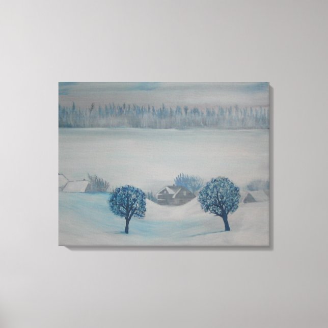 Schweiz Landschaft Opus 1 Winter Leinwanddruck (Vorderseite)