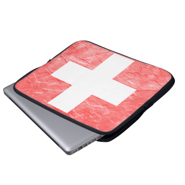 Schweiz Laptopschutzhülle (Vorne Knopf)