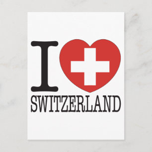 Schweiz Liebe v2 Postkarte