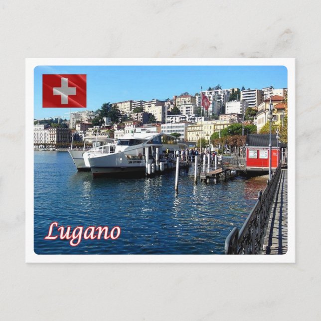 Schweiz - Lugano - Postkarte (Vorderseite)