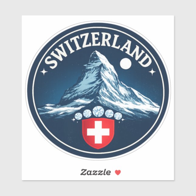 Schweiz Matterhorn-Erbe-Abzeichen Aufkleber (Blatt)