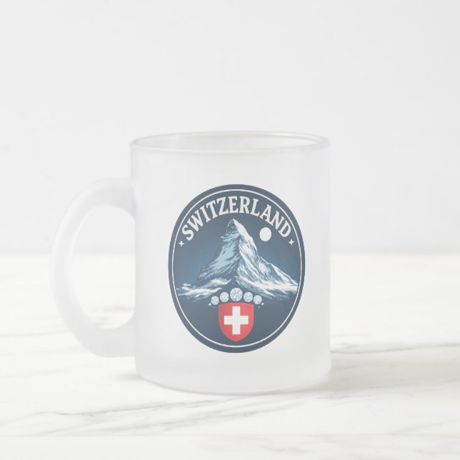 Schweiz Matterhorn-Erbe-Abzeichen Mattglastasse (Links)
