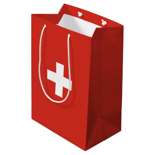 Schweiz Mittlere Geschenktüte (Rückseite Schrägansicht)