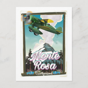 Schweiz Monta Rosa Reiseplakat Postkarte