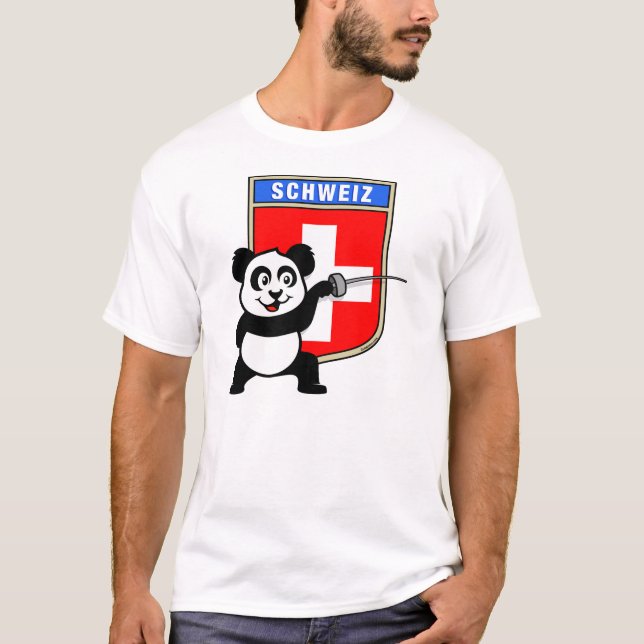 Schweiz - Panda T-Shirt (Vorderseite)