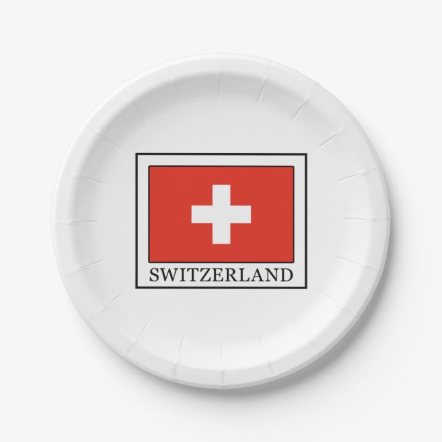 Schweiz Pappteller (Vorderseite)