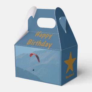 Schweiz Paraglider Flying Blue Birthday Fun Geschenkschachtel