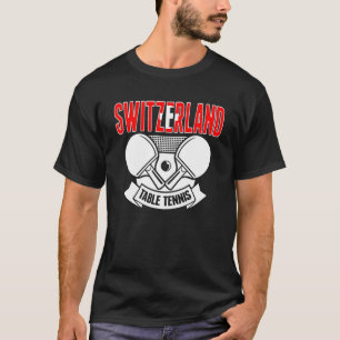 Schweiz Ping Pong Schweizer Tischtennis-Unterstütz T-Shirt