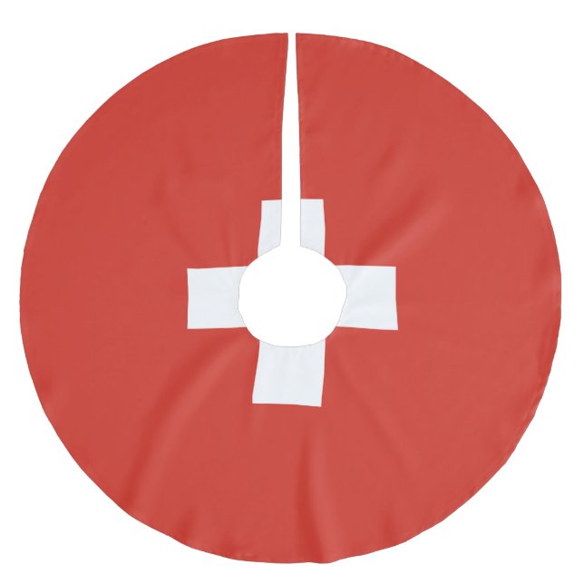 Schweiz Polyester Weihnachtsbaumdecke (Vorderseite)
