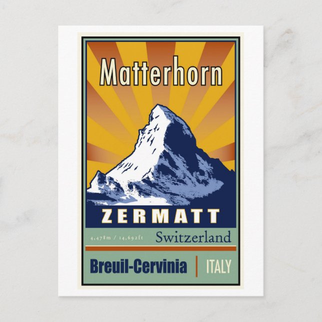 Schweiz Postkarte (Vorderseite)