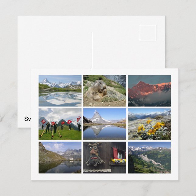 Schweiz Postkarte (Vorne/Hinten)