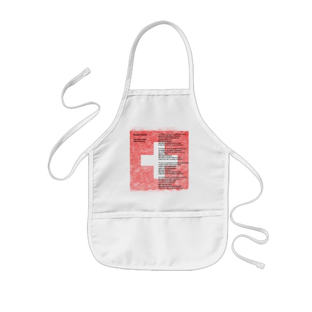 Schweiz - Psalm svizzer Kinderschürze (Vorne)