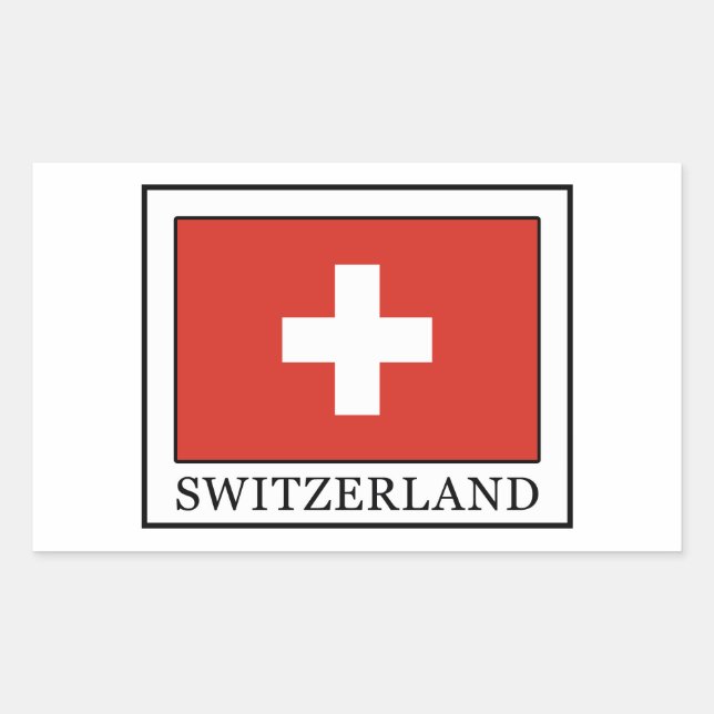 Schweiz Rechteckiger Aufkleber (Vorderseite)