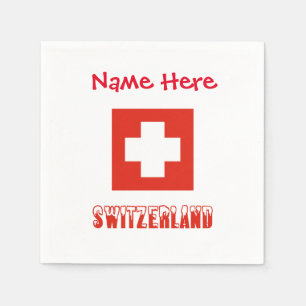 Schweiz - Red Personalization Paper der Schweiz Serviette