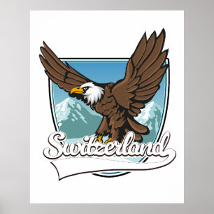Schweiz Reise Logo Poster