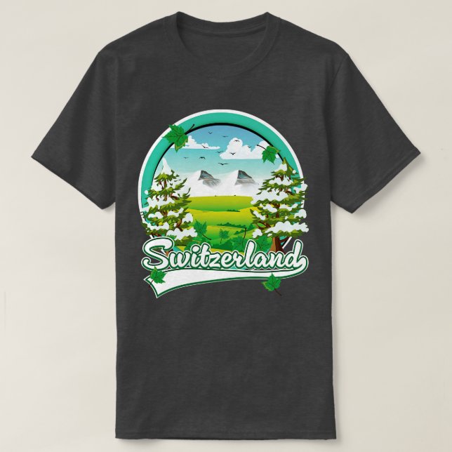 Schweiz Reise T-Shirt (Design vorne)