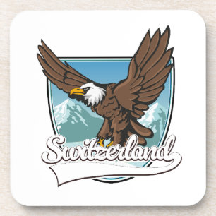 Schweiz-Reiselogo Getränkeuntersetzer
