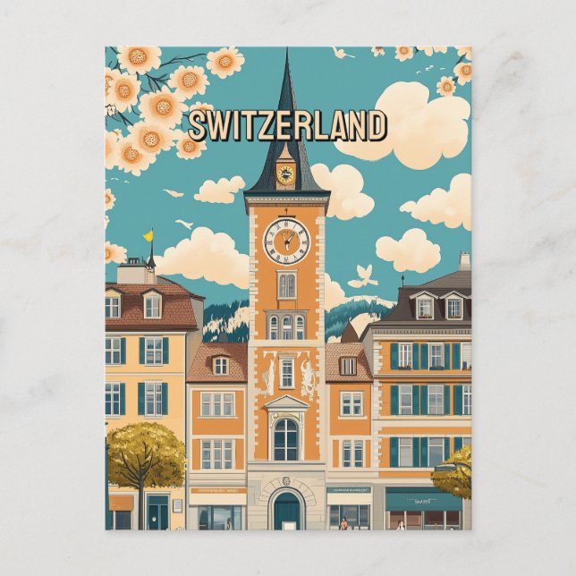 Schweiz Reisen Postkarte (Vorderseite)