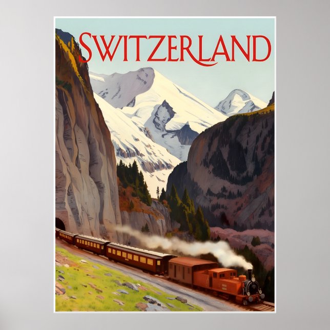 Schweiz Reiseplakat  Poster (Vorne)
