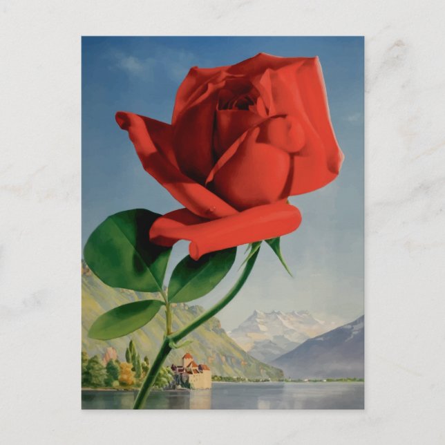 Schweiz Reiseplakat Postkarte (Vorderseite)