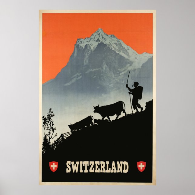 Schweiz, Reiseposter Poster (Vorne)