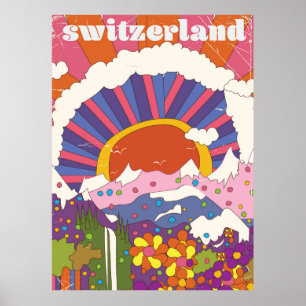 Schweiz Retro-Reiseposter Poster