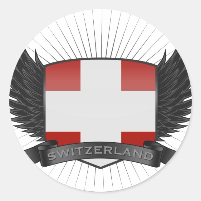 SCHWEIZ RUNDER AUFKLEBER (Vorderseite)