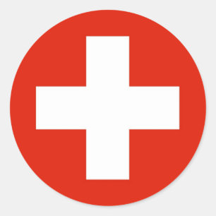 Schweiz Runder Aufkleber