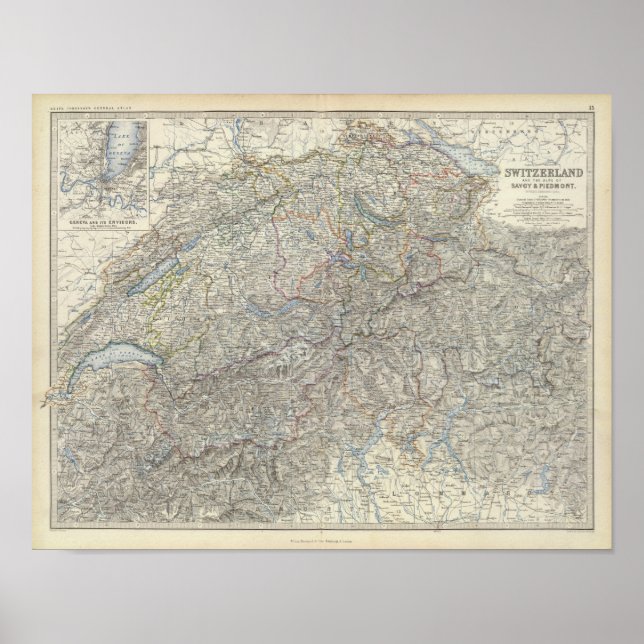 Schweiz, Savoy, Piemont Poster (Vorne)