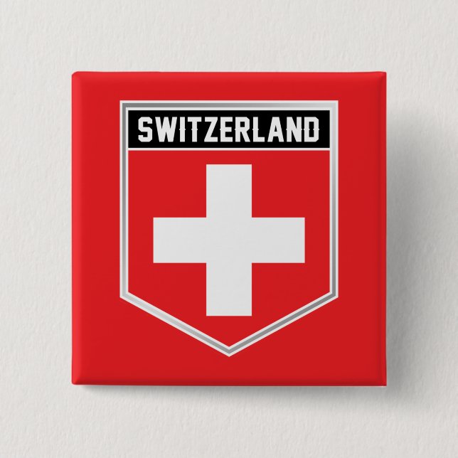 Schweiz-Schild Button (Vorderseite)