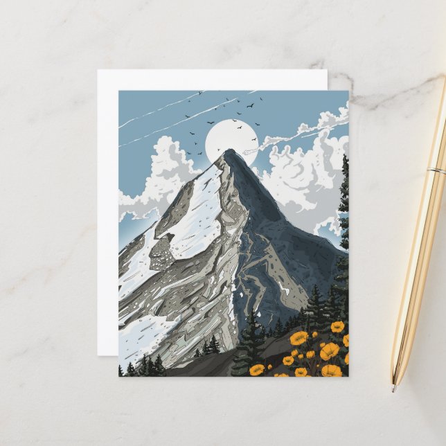Schweiz schneebedeckter Berg (Vorderseite/Rückseite Beispiel)