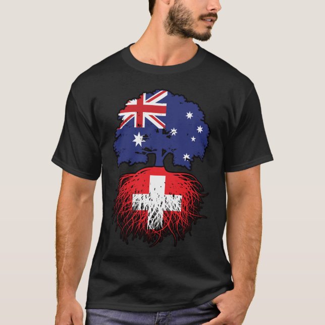 Schweiz Schweiz Australien Tree Roots T-Shirt (Vorderseite)