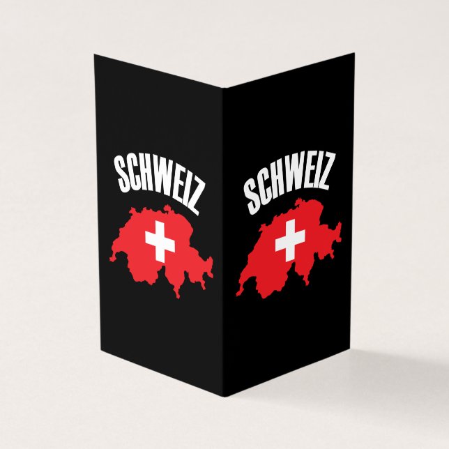 Schweiz Schweiz Karte Flag (Vorderseite)