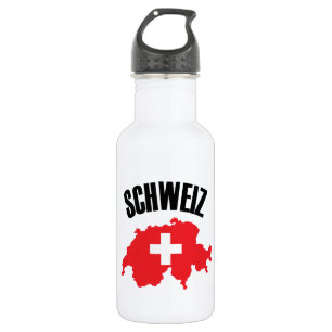 Schweiz Schweiz Karte Flag Edelstahlflasche