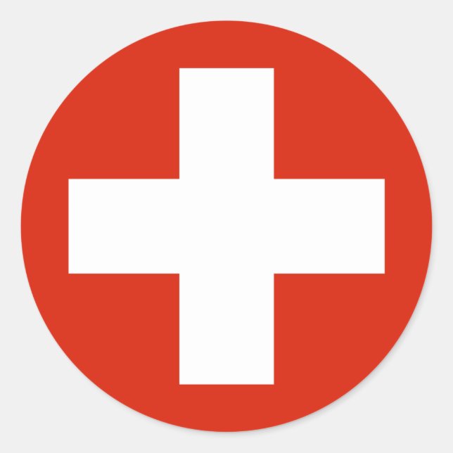 Schweiz , Schweiz Runder Aufkleber (Vorderseite)