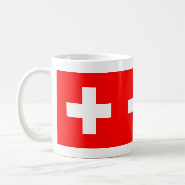 Schweiz Schweiz Schweizer Flagge Kaffeetasse (Links)