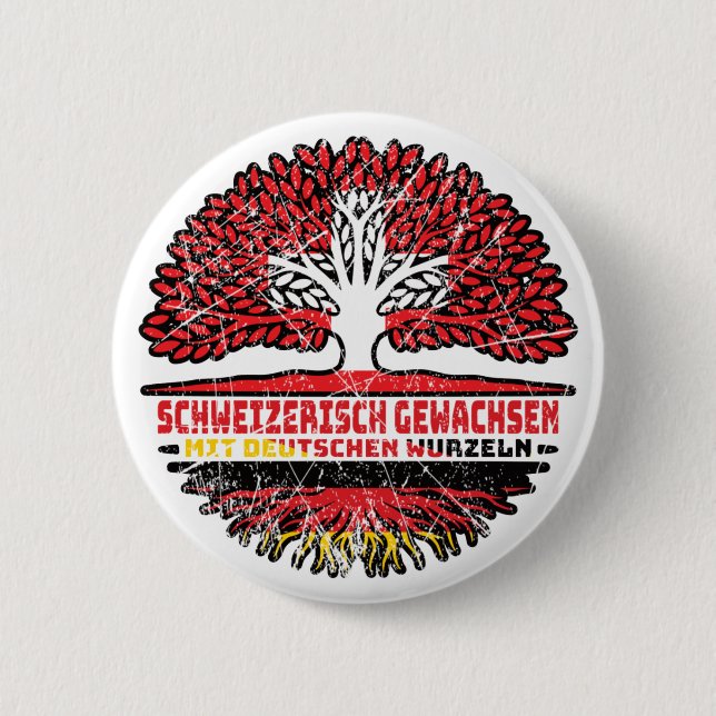 Schweiz Schweizer Deutsch Deutschland Baum Wurzel Button (Vorderseite)