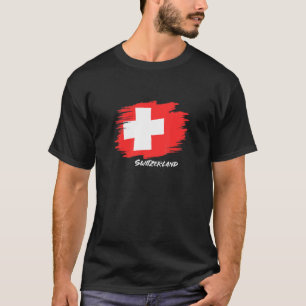 Schweiz Schweizer Flagge Land Wurzel Erbe Souve T-Shirt