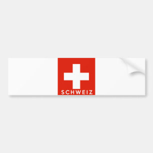 Schweiz Schweizer Flagge - schweizerischer Name Autoaufkleber