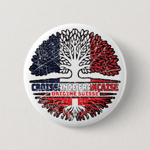 Schweiz Schweizer Französisch Frankreich Baum Wurz Button