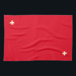 Schweiz Schweizer Wappen rot Geschirrtuch<br><div class="desc">Schweiz Wappen,  Fahne Küchentuch. Swiss Souvenir.</div>