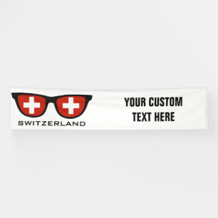 Schweiz Shades benutzerdefinierte Text- und Farbba Banner