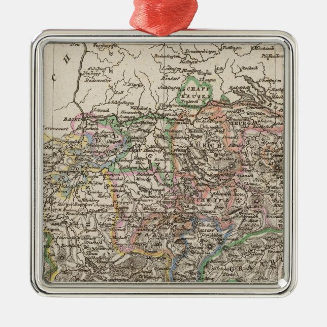 Schweiz Silbernes Ornament (Vorne)