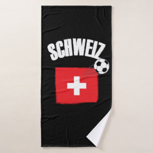Schweiz Soccer Badehandtuch