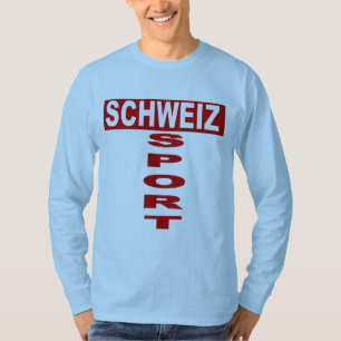 SCHWEIZ SPORT BLAUES BASISCHES T-Shirt