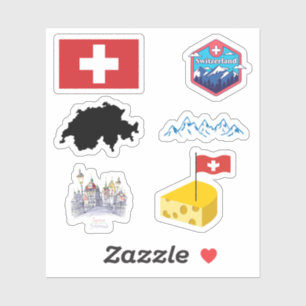 Schweiz Stickers Aufkleber